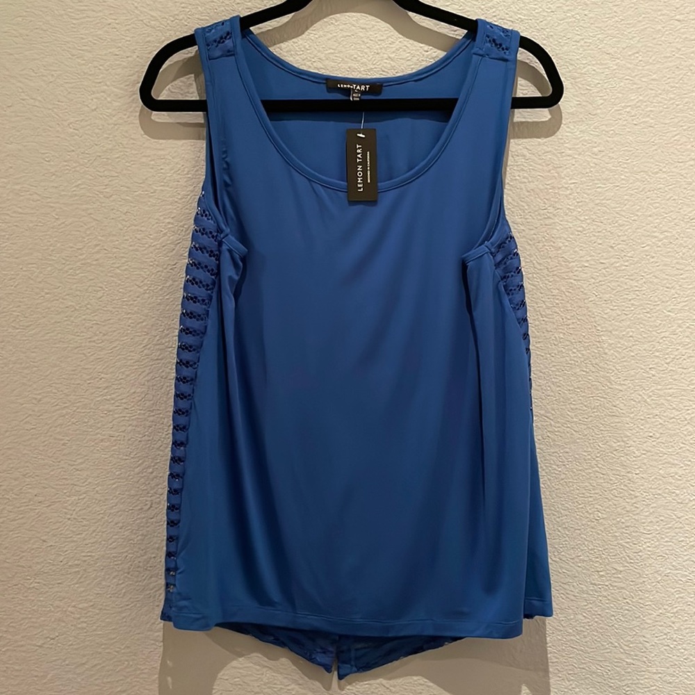 Lemon Tart | tank top with open back overlay